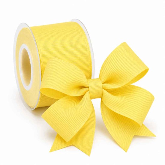 Cinta Gros 25mm #5 - Pieza 5 metros - AMARILLO LIMON #640