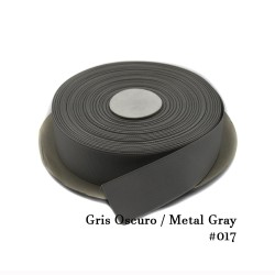 Cinta Gros 9mm #2 - Pieza 5 metros - GRIS METAL OSCURO #017