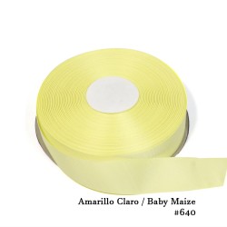 Cinta Gros 38mm #9 - Rollo 5 metros - AMARILLO CLARO BEBE #617
