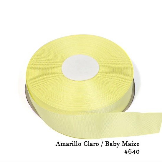 Cinta Gros 9mm (N° 2) - Rollo 5 metros - AMARILLO CLARO BEBE #617