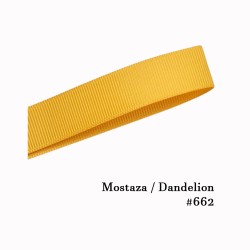 Cinta Gros 38mm #9 - Rollo 5 metros - AMARILLO MOSTAZA  #662