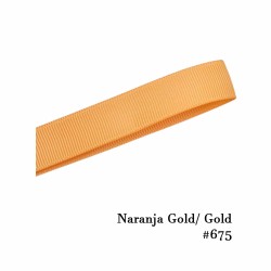 Cinta Gros 38mm #9 - Rollo 5 metros - NARANJA GOLD #675