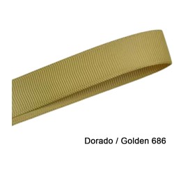 Cinta Gros 38mm #9 - Rollo 5 metros - DORADO GOLDEN #686