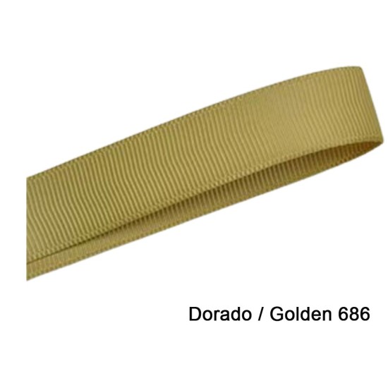 Cinta Gros 9mm (N° 2) - Rollo 5 metros - DORADO GOLDEN #686