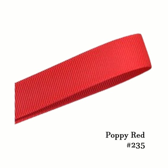 Cinta Gros 75mm #16 - Rollo 5 metros - POPPY RED #235