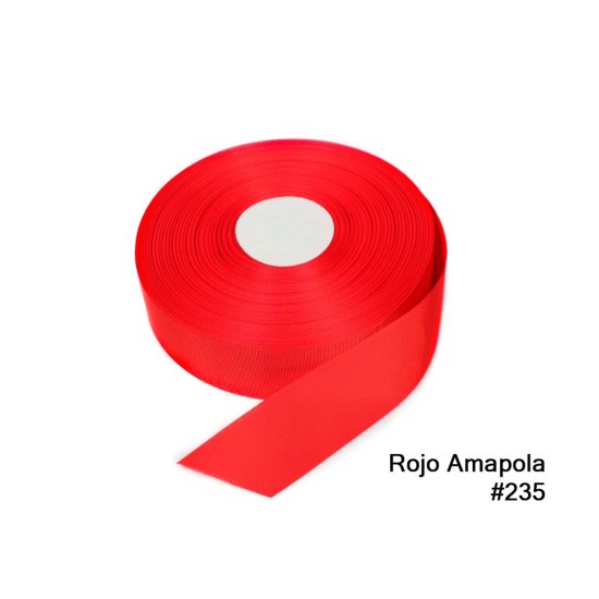 Cinta Gros 75mm #16 - Rollo 5 metros - ROJO AMAPOLA #235