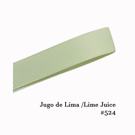 Cinta Gros 38mm #9 - Rollo 5 metros - VERDE JUGO DE LIMA #524