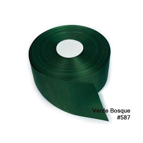 Cinta Gros 75mm #16 - Rollo 5 metros - VERDE BOSQUE #587