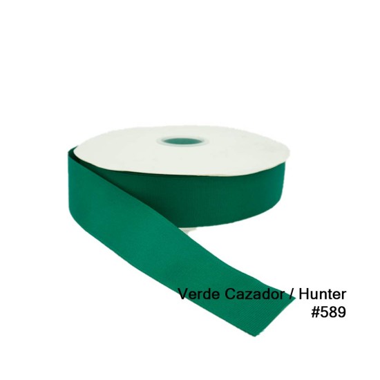 Cinta Gros 38mm #9 - Rollo 5 metros - VERDE CAZADOR #589
