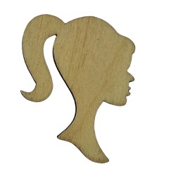 Aplique de MDF al Natural 3cms  - Barbie