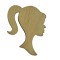Aplique de MDF al Natural 3cms  - Barbie