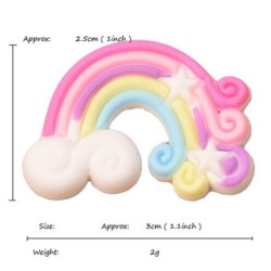 Aplique de PVC - Arcoiris y Estrella (x4)