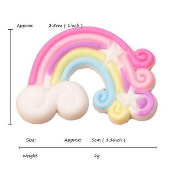 Aplique de PVC - Arcoiris y Estrella (x4)