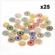 Cuentas de Metal Fino para Joyería o Lazos - Pack de 25