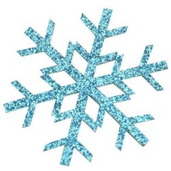 Estrella Copo de Nieve Celeste -Pack 10uds✔️