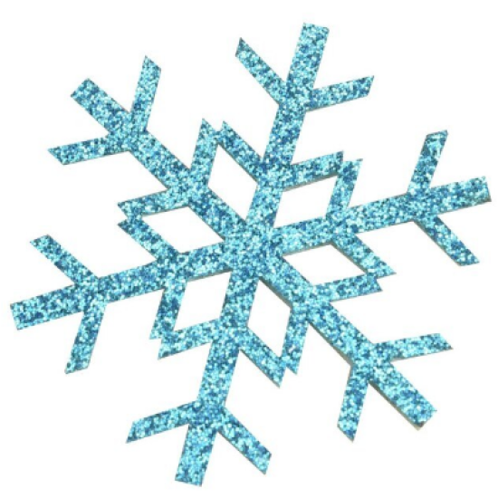 Estrella Copo de Nieve Celeste -Pack 10uds✔️