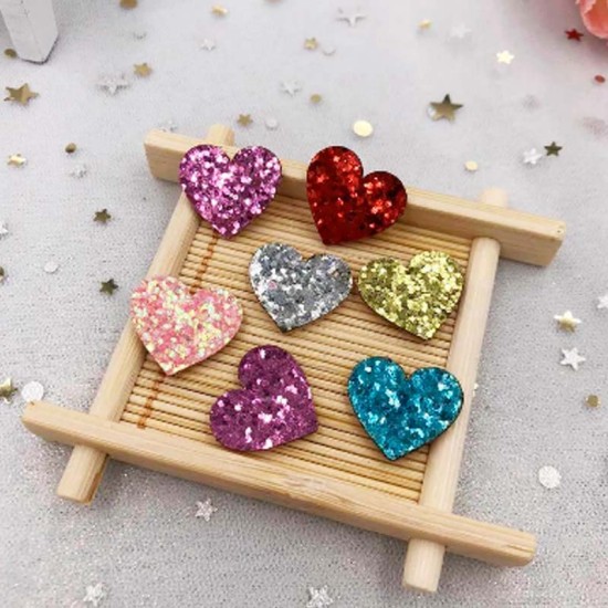 Corazón Glitter Varios Colores - Pack 60uds