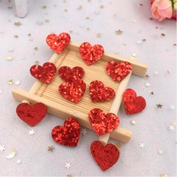 Corazón Glitter Rojo - Pack 60uds
