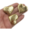 Corazón AcolchadoMetalizado Dorado- Pack de 10 unidades