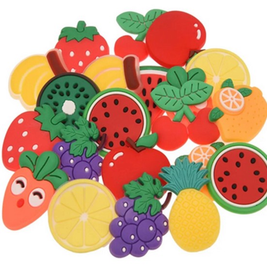 Aplique de PVC - Frutas  (Pack de 4)