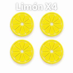 Aplique de Goma - Frutas  (Pack de 4)