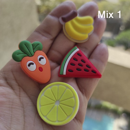 Aplique de PVC - Frutas Mix  (Pack de 4)