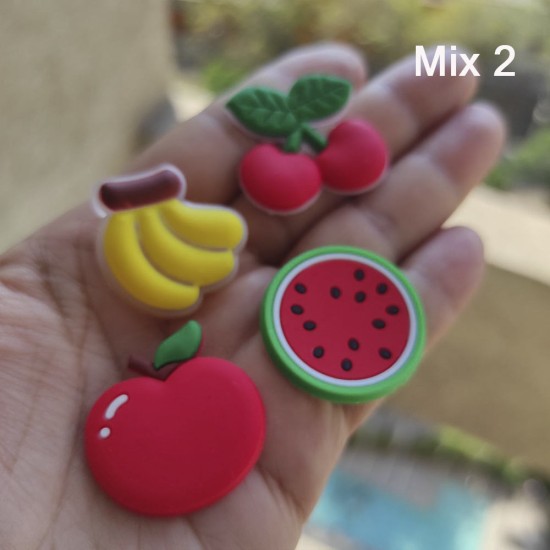Aplique de PVC - Frutas Mix  (Pack de 4)