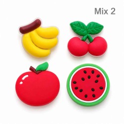 Aplique de Goma - Frutas Mix  (Pack de 4)
