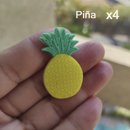 Aplique de PVC - Frutas  (Pack de 4)