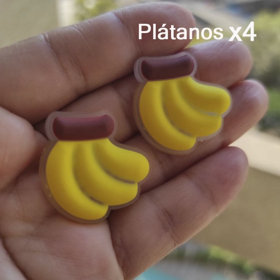 Aplique de PVC - Frutas  (Pack de 4)