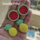 Aplique de PVC - Frutas Mix  (Pack de 4)