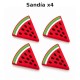 Aplique de Goma - Frutas (Pack de 4) Aplique de Goma - Frutas (Pack de 4)