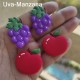 Aplique de PVC - Frutas Mix  (Pack de 4)