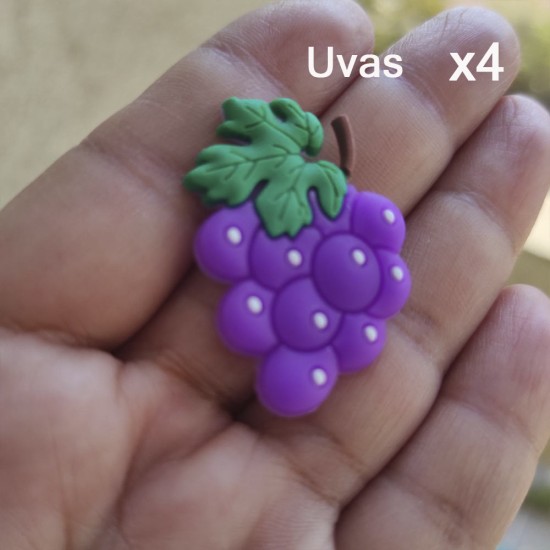 Aplique de PVC - Frutas  (Pack de 4)