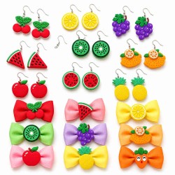 Aplique de Goma - Frutas Mix  (Pack de 4)