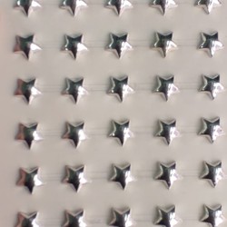 Tira Adhesiva - Estrellas Plateado (45uds)