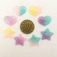 Estrellas y Corazón Plano de Resina - Pack 8pcs