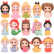 Aplique de Resina - Mini Princesas Kawai (x15) Aplique de Resina - Mini Princesas Kawai (x15)