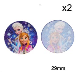 Aplique de Resina Plana - Frozen (x2)