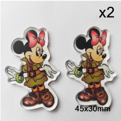 Aplique de Resina Plana - Minnie Parada (x2)