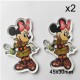 Aplique de Resina Plana - Minnie Parada (x2)