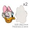 Aplique de Resina Plana - Daisy - x2pcs