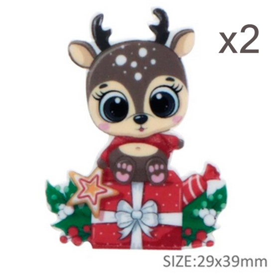 Aplique de Resina Plana - Navidad #2 - x2pcs