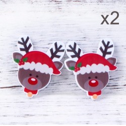 Aplique de Resina Plana - Navidad #1 - x2pcs