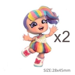 Aplique de Resina Plana - Muñeca #6 - x2pcs✔️