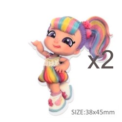Aplique de Resina Plana - Muñeca #7 - x2pcs✔️