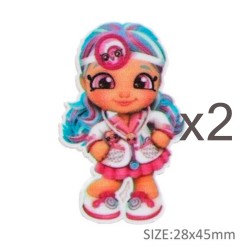 Aplique de Resina Plana - Muñeca #14 - x2pcs✔️