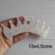 Aplique de Glitter y Fieltro - Corona con Estrellas