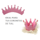 Aplique de Glitter y Fieltro - Corona Glitter