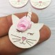 Aplique de Glitter y Fieltro - Gatita